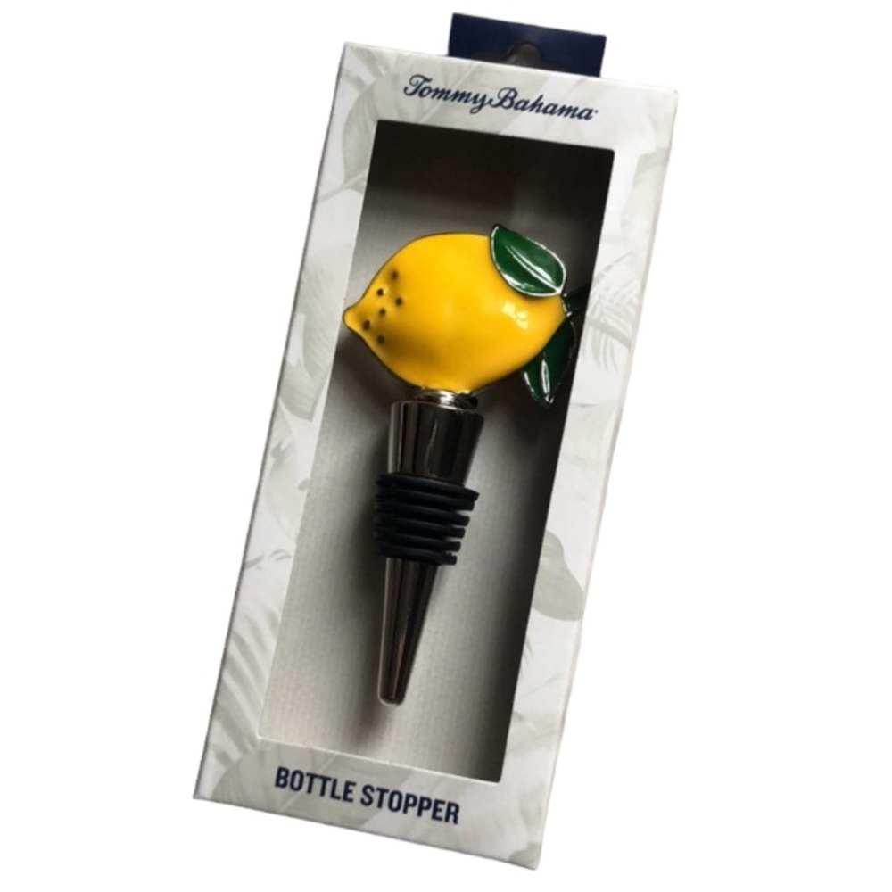 TOMMY BAHAMA LEMON Bottle Wine Stopper